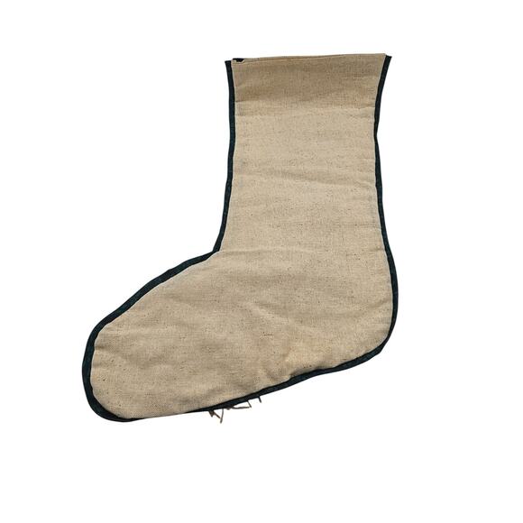 Vintage quilted style Christmas Stocking applique Buttons angel 21" large - Picture 3 of 3